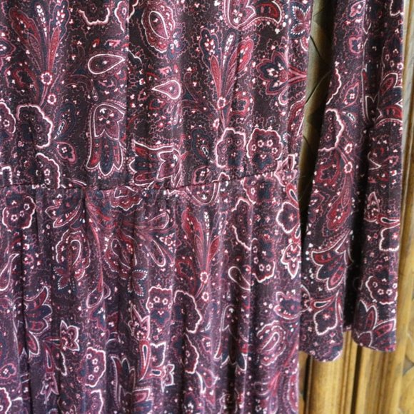 American Eagle Boho Paisley Bell Sleeve Dress - NWOT, XXS! - Picture 7 of 16